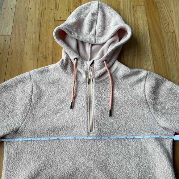 Karitraa Women's Pink 1/2 Zip Pullover Fleece Hoodie Jacket Size M Winter Snow - Picture 9 of 11